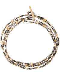 M. Cohen Pulsera cruzada con cuentas - Metálico