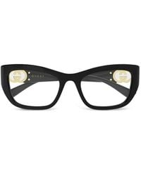 Gucci - Cat-Eye-Brille Mit Gg-Logo - Lyst