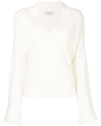 Pringle of Scotland - Ribbed-Knit Shawl-Neck Jumper - Lyst