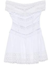 Charo Ruiz - Eliane Lace-Trim Off-The-Shoulder Mini Dress - Lyst