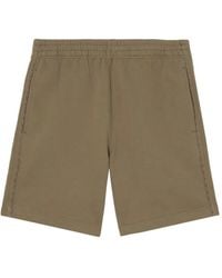 Burberry - Check Piping Cotton Shorts - Lyst