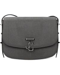Jimmy Choo - Lizard-Effect Leather Crossbody Bag - Lyst