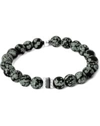 Tateossian - Bracciale Giza Con Perline Ossidiane - Lyst