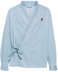KENZO - Veste en jean d'inspiration kimono - Lyst