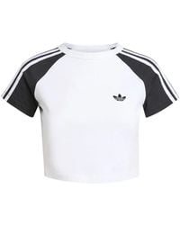 adidas - Sst Baby Tee - Lyst
