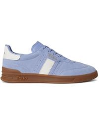 Polo Ralph Lauren - Heritage Aera Suede Striped Leather Sneakers - Lyst