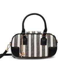 Morgan - Striped Logo-Charm Tote Bag - Lyst