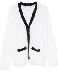 forte_forte - Contrasting-Trim Cardigan - Lyst