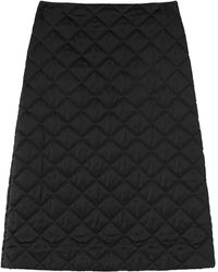 Jil Sander - A-Lijn Gewatteerde Mini-Rok - Lyst