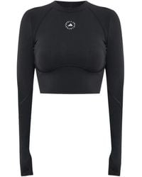 adidas By Stella McCartney - Logo-Detail Long-Sleeve Top - Lyst