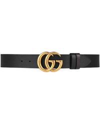 Cinturón de Piel con Hebilla de Doble G con Serpiente Gucci de hombre | Lyst