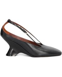 Dries Van Noten - Leather Wedge Pumps - Lyst