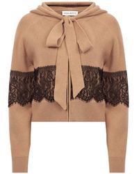 Nina Ricci - Lace-Trim Pussy-Bow Hoodie - Lyst