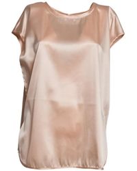SOLOTRE - Blusa Con Acabado De Satén - Lyst
