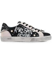 KARL LAGERFELD - Skool Graffiti-Print Sneakers - Lyst
