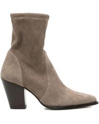 Stuart Weitzman - 80 Mm Jolene Soklaarzen Met Puntige Neus - Lyst