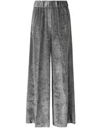 Peserico - Velvet Wide-Leg Trousers - Lyst