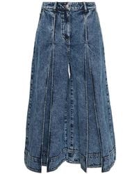 3.1 Phillip Lim - Logo-Patch Culotte Jeans - Lyst