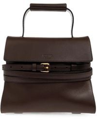Moschino - Tie Me Leather Tote Bag - Lyst