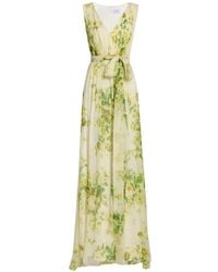 Erdem - Floral Print V-Neck Maxi Dress - Lyst