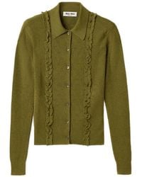 Miu Miu - Cashmere And Silk Cardigan - Lyst