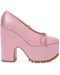 Moschino - Platform Lace-Up Pumps - Lyst