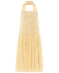 Needle & Thread - Sunrise Sequined Strapless Midi Dress - Lyst
