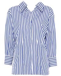 Givenchy - Gestreept Overhemd Met V-Hals - Lyst