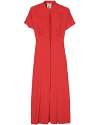 Semicouture - Ruched-detail Crepe Shirtdress - Lyst