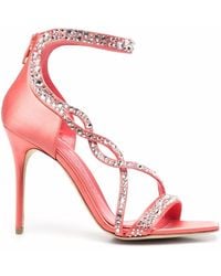 Alexander McQueen - Crystal-embellished Wrap Sandals - Lyst