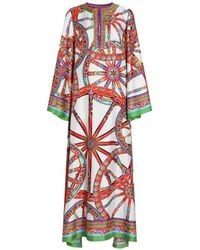 Dolce & Gabbana - Carretto-Print Twill Kaftan Dress - Lyst