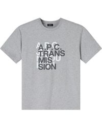 A.P.C. - Transmission Graphic-Print T-Shirt - Lyst