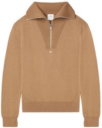 Courreges - Pull En Laine À Logo Brodé - Lyst