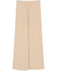 Yves Salomon - Knitted Wide-Leg Trousers - Lyst