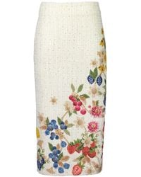 Mary Katrantzou - Vargas Fruit-Embroidered Midi Skirt - Lyst