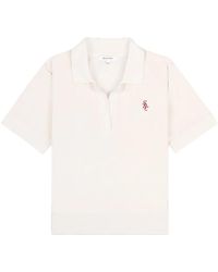 Sporty & Rich - Src Velour Cotton Polo Shirt - Lyst