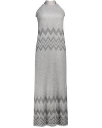 D.exterior - Metallic-Knit Halterneck Dress - Lyst