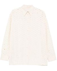 Nanushka - Cut-Out Collared Shirt - Lyst