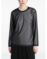 Comme des Garçons - T-Shirt En Résille À Manches Longues - Lyst