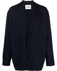 Jil Sander - V-Neck Wool Cardigan - Lyst