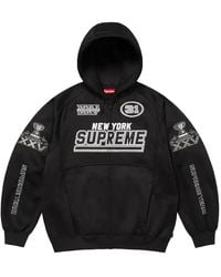 Supreme - Logo-Patch Zip-Fastening Hoodie - Lyst