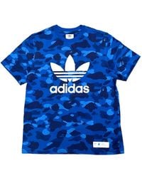 A Bathing Ape - X Adidas Camo-Print Logo-Print T-Shirt - Lyst