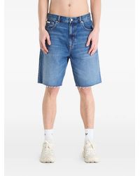 Calvin Klein - Frayed Denim Shorts - Lyst