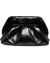 THEMOIRÈ - Sequin-Embellished Ruched Clutch Bag - Lyst