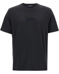 Herno - Embroidered Logo T-Shirt - Lyst