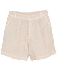 120% Lino - Short En Lin À Plis - Lyst