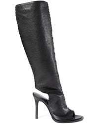 Ann Demeulemeester - Seria Open-Toe Stitched Leather Pumps - Lyst