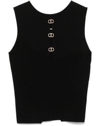Twinset - Logo-Plaque Top - Lyst