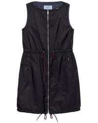 Prada - Drawstring Sleeveless Mini Dress - Lyst