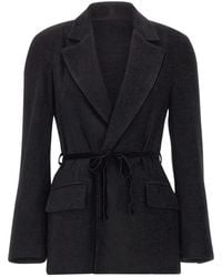 Kaos - Belted Suede-Effect Blazer - Lyst
